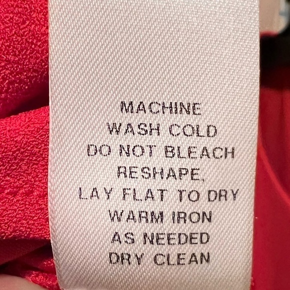 NORDSTROM Donna Morgan Twist Waist Cap Sleeve Red Midi Dress -Sz 6 - Picture 12 of 13